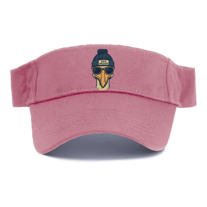 New Orleans Pelican wearing New Orleans beanie with pom pom and wayfarer sunglasses - Visor - Pink