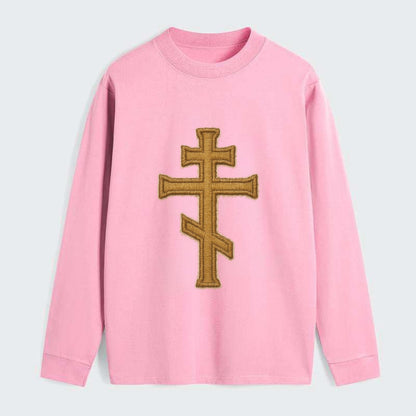 Orthodox Cross  - Classic Long Sleeve Shirt - Pink
