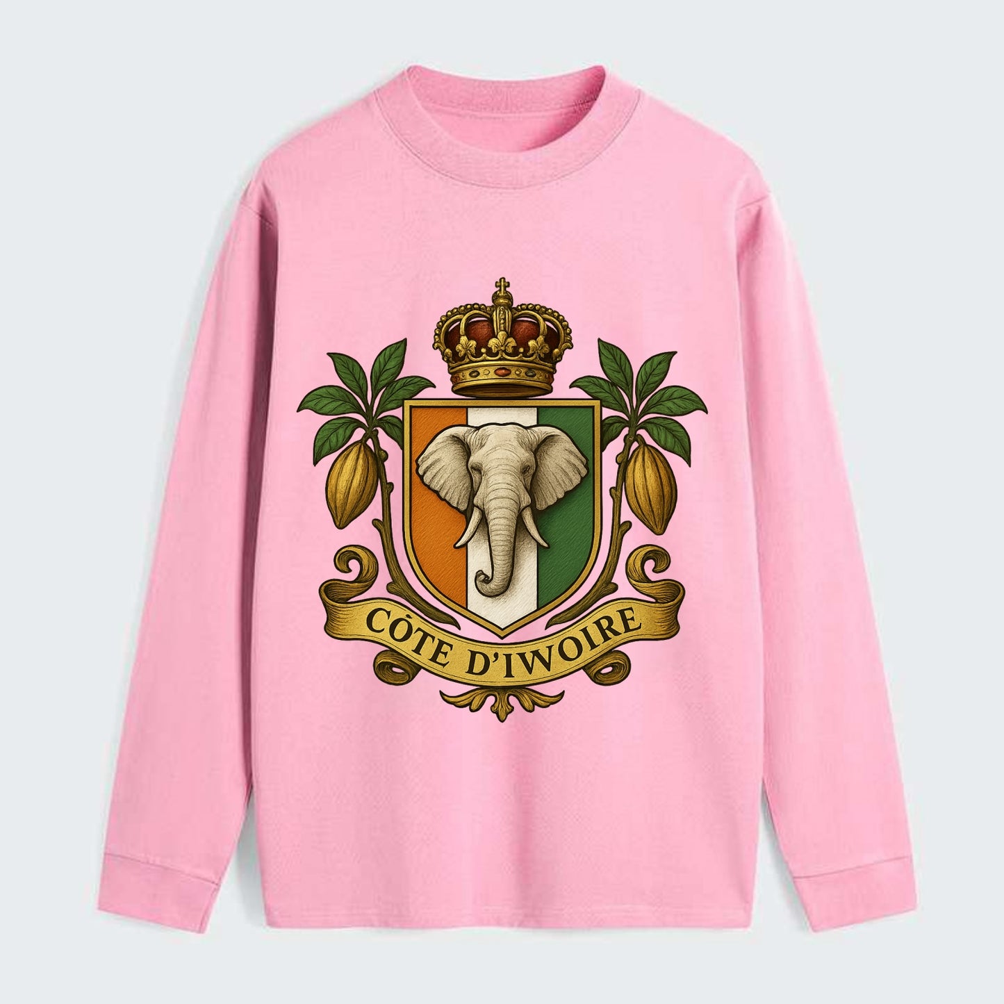 Ivory Coast Royal Logo - Classic Long Sleeve Shirt - Pink