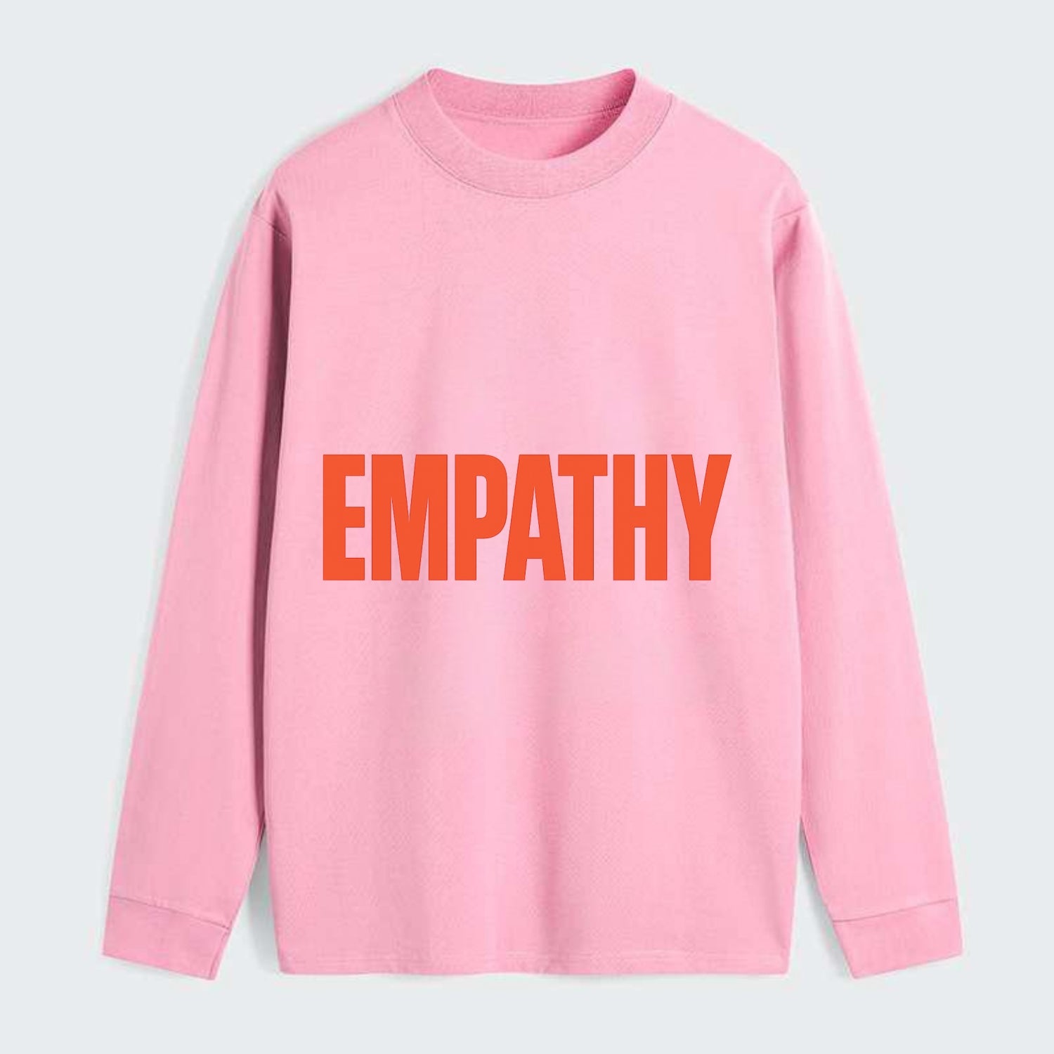Bold typography design - "EMPATHY" - understanding others, emotional - Classic Long Sleeve Shirt - Pink