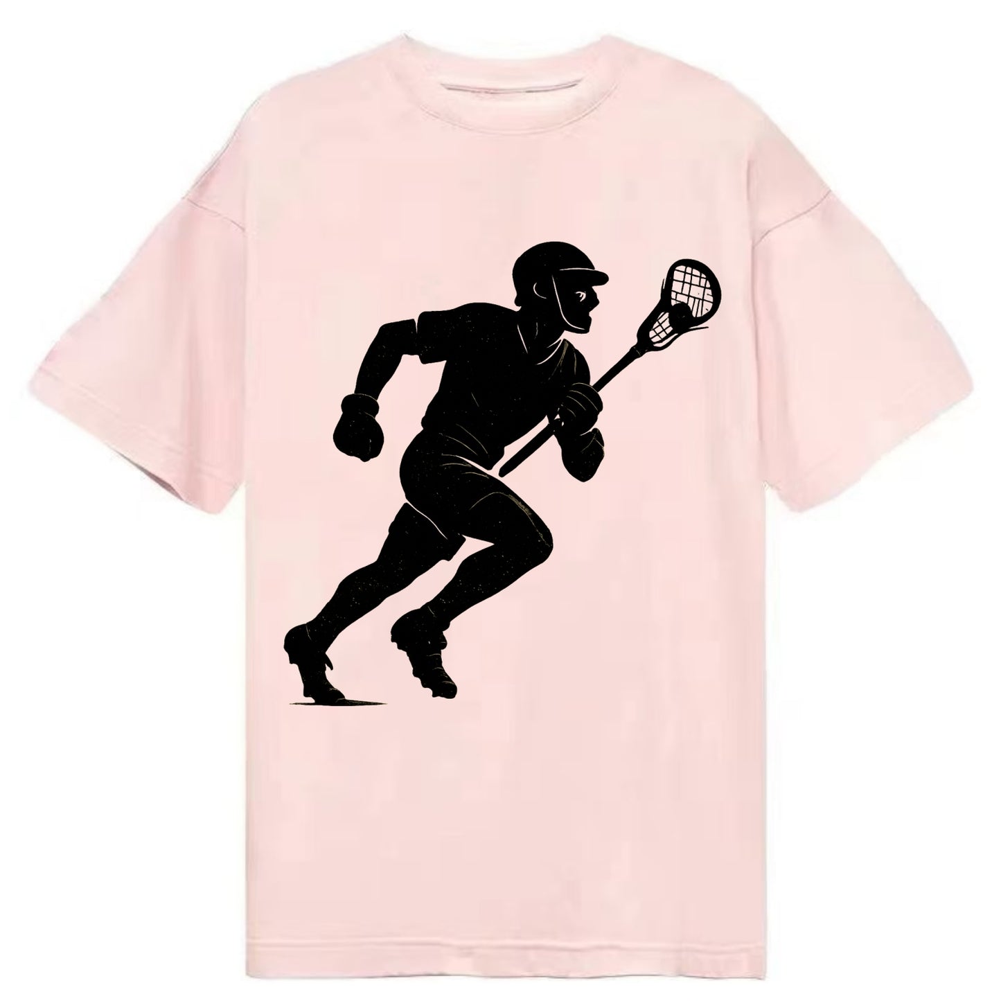 Lacrosse player cradling and running - Classic T-shirt - Pink