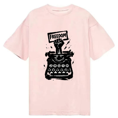 Typewriter keys - journalism and truth ink art - Classic T-shirt - Pink