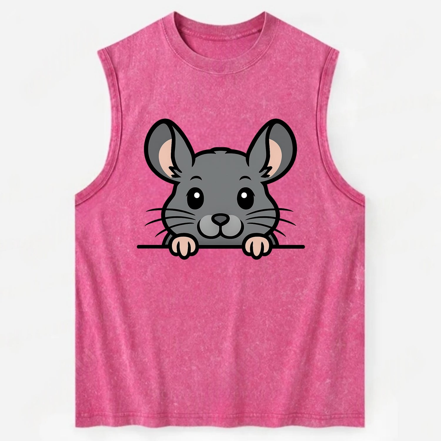 Chinchilla  - Vintage Washed Tank - Pink