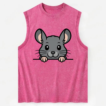 Chinchilla  - Vintage Washed Tank - Pink