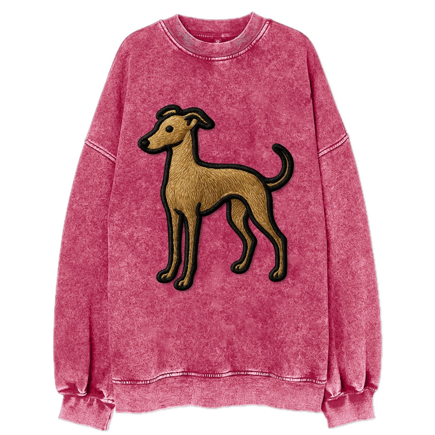Italian Greyhound - Modern elegant silho - Vintage Sweatshirt - Pink