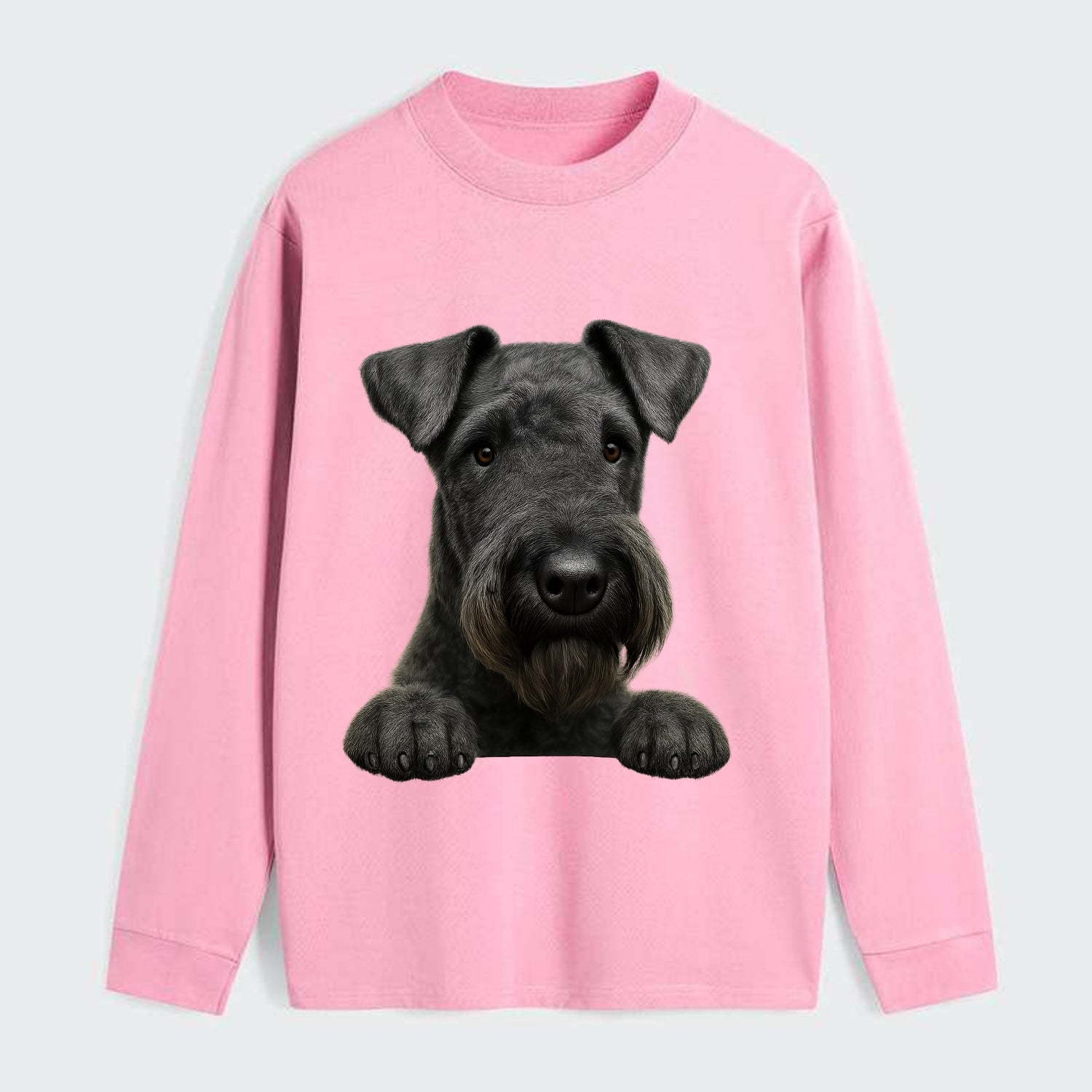 Kerry Blue Terrier  - Classic Long Sleeve Shirt - Pink
