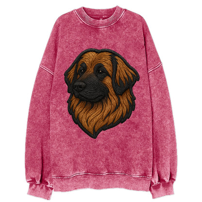 Leonberger - Contemporary lion-mane desi - Vintage Sweatshirt - Pink