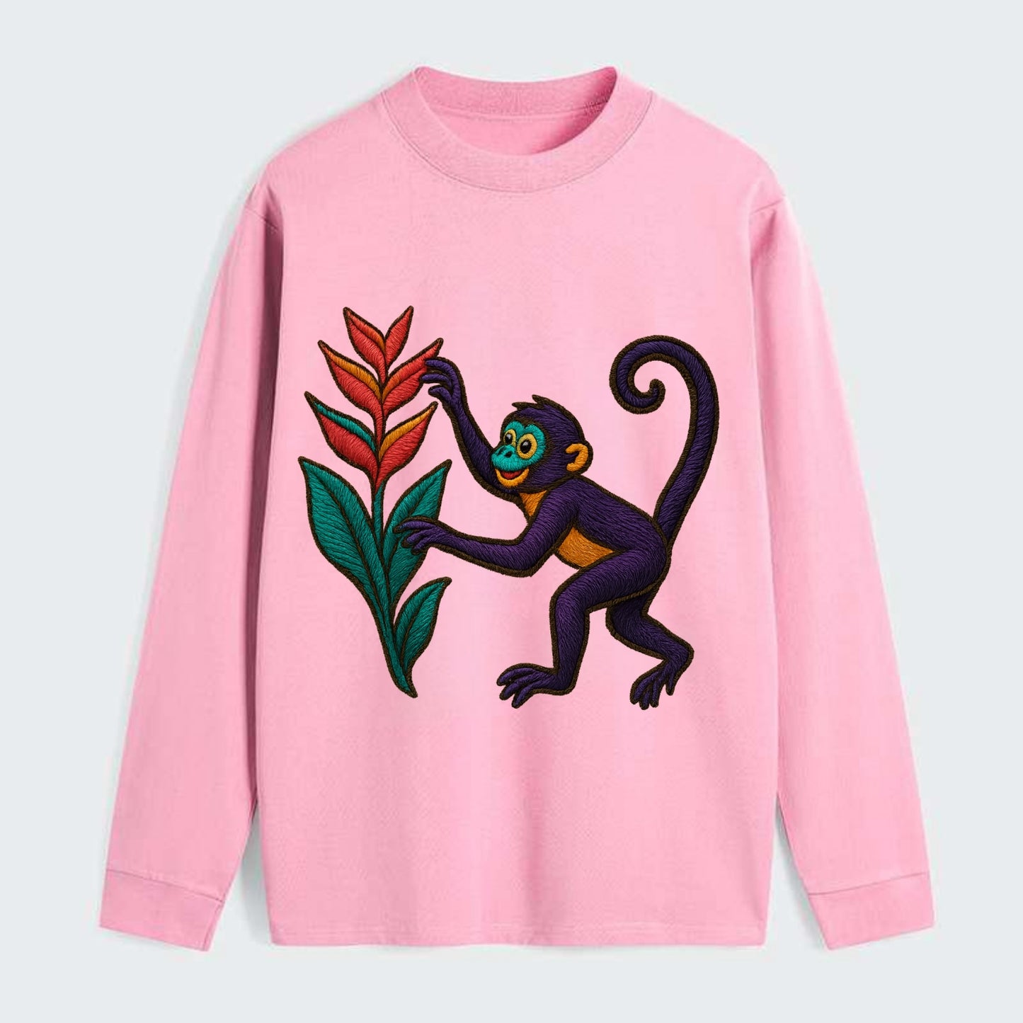 Spider Monkey - Classic Long Sleeve Shirt - Pink