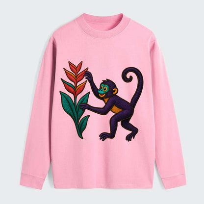 Spider Monkey - Classic Long Sleeve Shirt - Pink