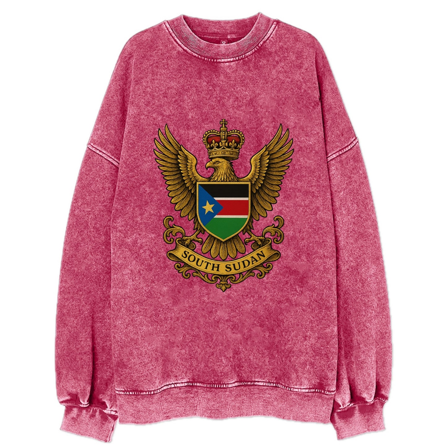 South Sudan Royal Logo  - Vintage Sweatshirt - Pink
