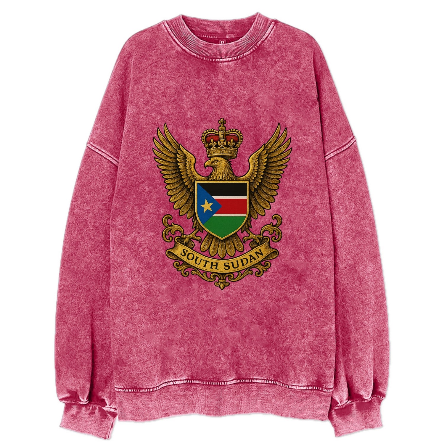 South Sudan Royal Logo  - Vintage Sweatshirt - Pink