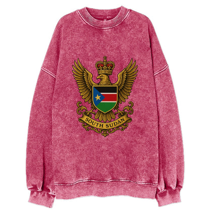 South Sudan Royal Logo  - Vintage Sweatshirt - Pink