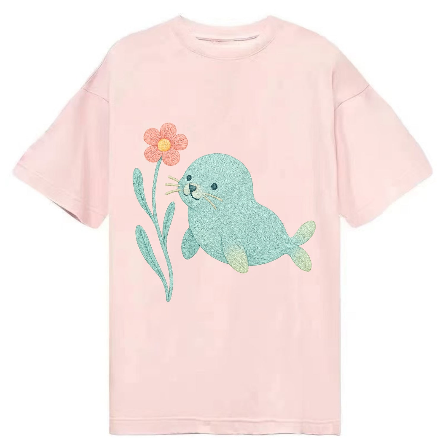 Mint Seal Pup - Classic T-shirt - Pink