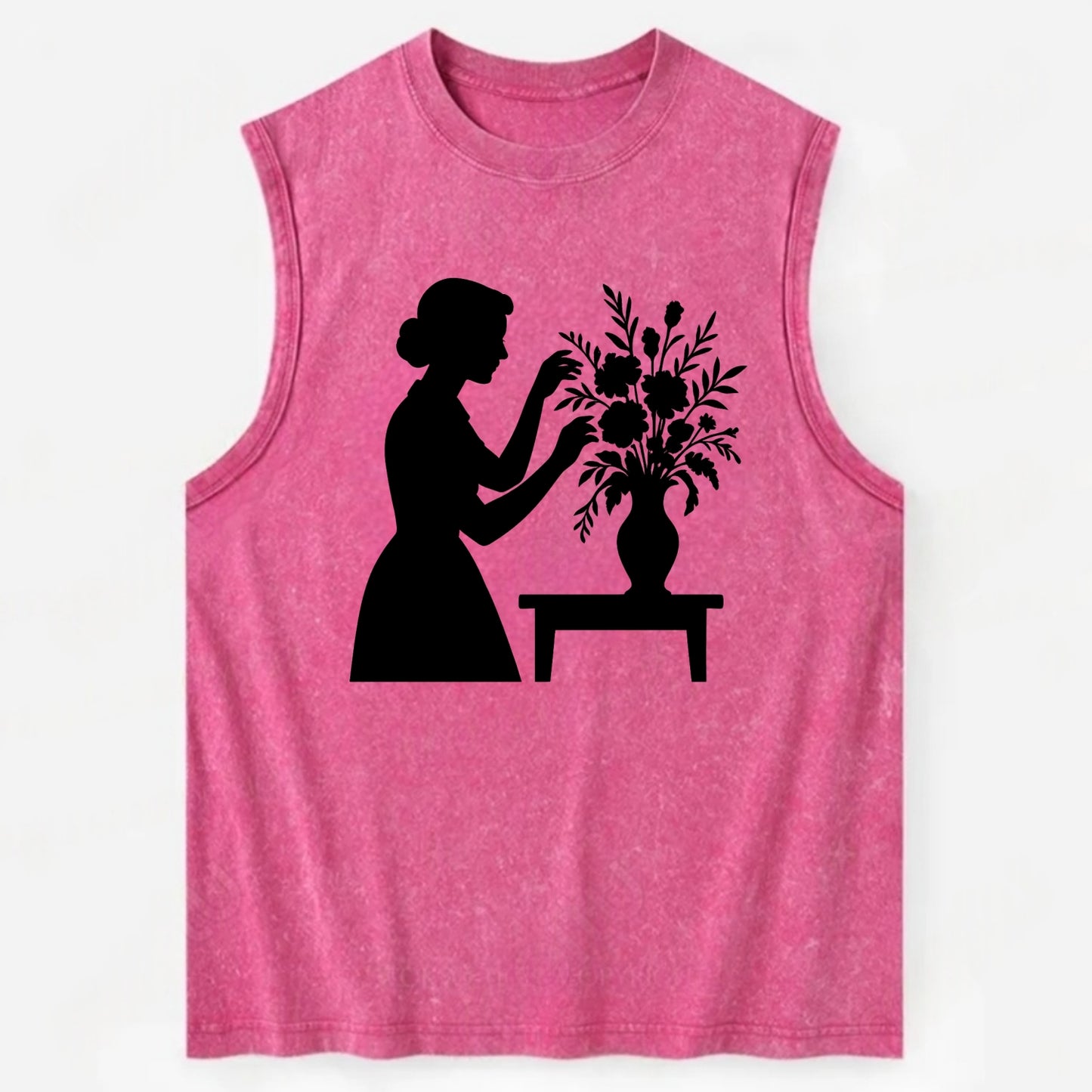 Florist arranging dramatic bouquet - Vintage Washed Tank - Pink