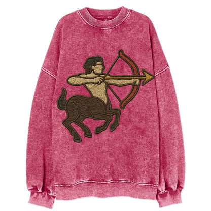 Sagittarius Arrow  - Vintage Sweatshirt - Pink