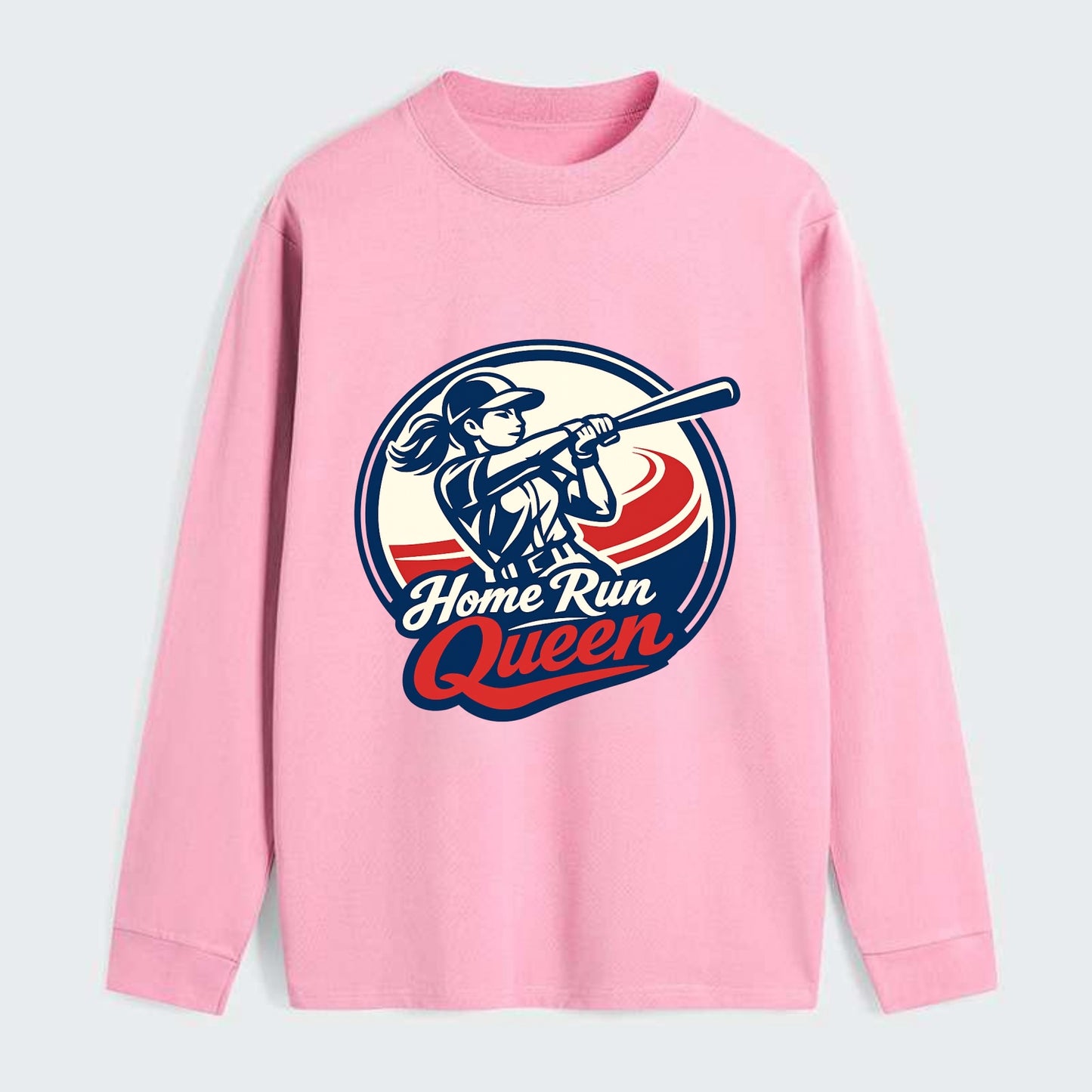 Feminine Power at Bat - Classic Long Sleeve Shirt - Pink