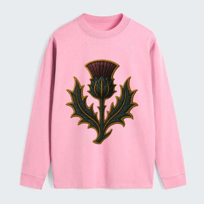 Scottish Thistle  - Classic Long Sleeve Shirt - Pink