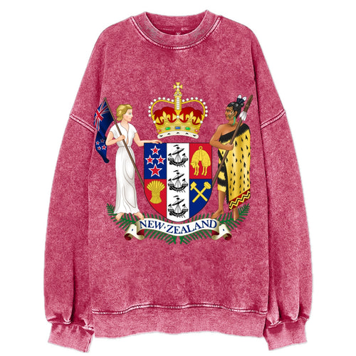 Coat Of Arms Of New Zealand - Vintage Sweatshirt