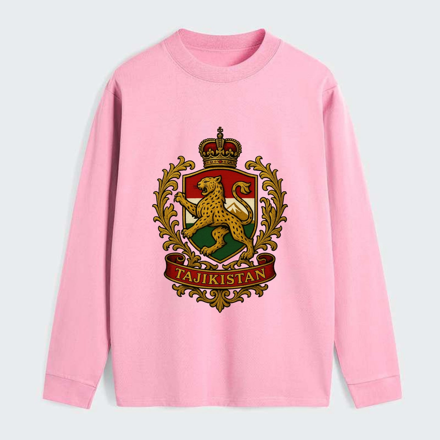 Tajikistan Heritage Badge - Classic Long Sleeve Shirt - Pink