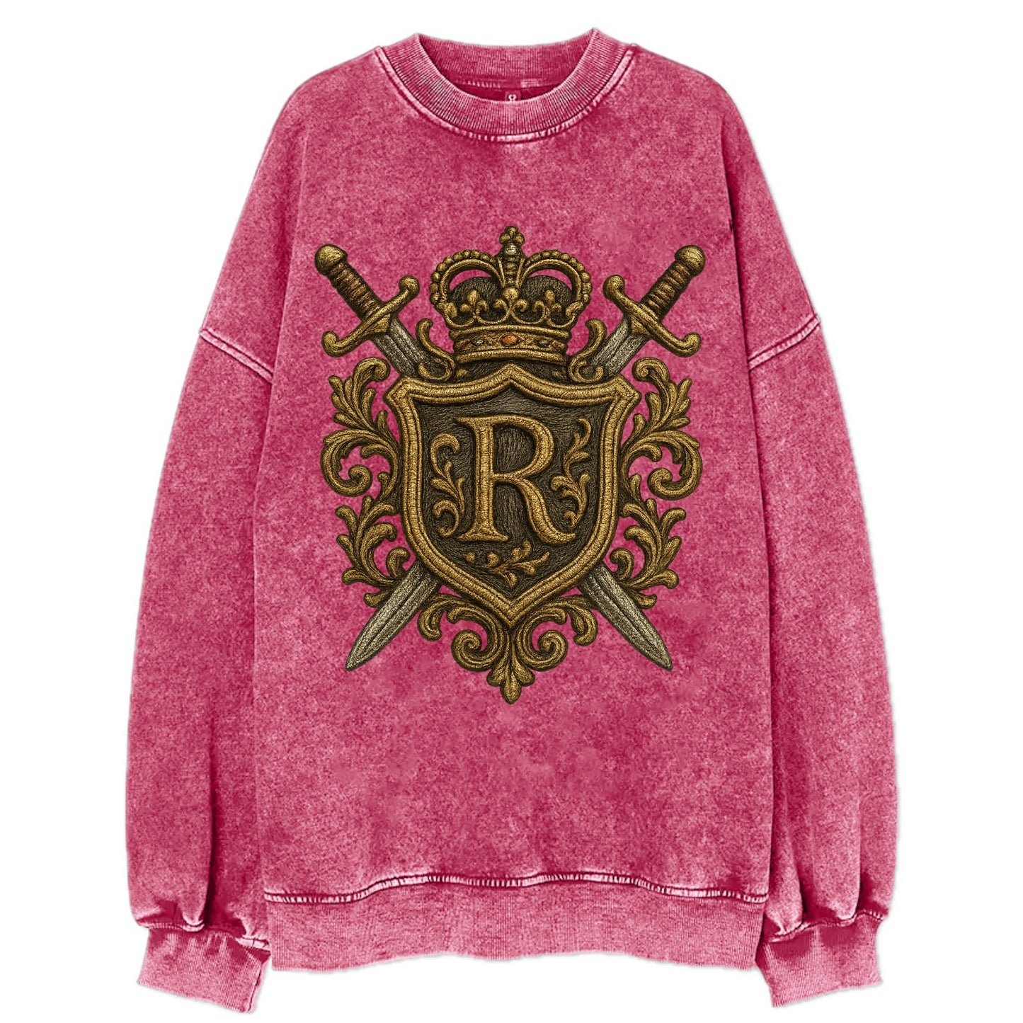 Royal Crest  - Vintage Sweatshirt - Pink