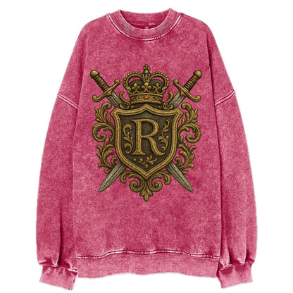 Royal Crest  - Vintage Sweatshirt - Pink