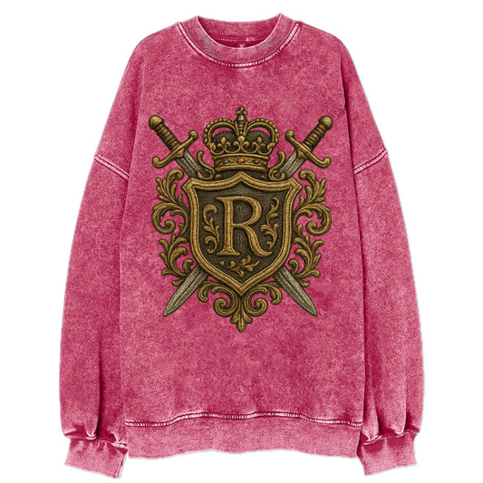 Royal Crest  - Vintage Sweatshirt - Pink