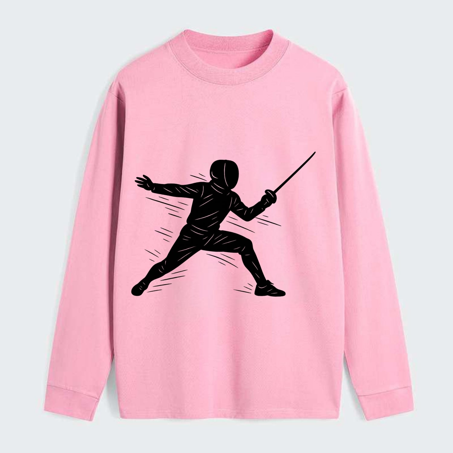 Fencer lunging attack position - Classic Long Sleeve Shirt - Pink