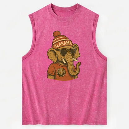 Tuscaloosa Crimson Elephant wearing Alab - Vintage Washed Tank - Pink