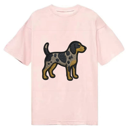 Bluetick Coonhound - Trendy spotted hound logo with prominent black border - Classic T-shirt - Pink