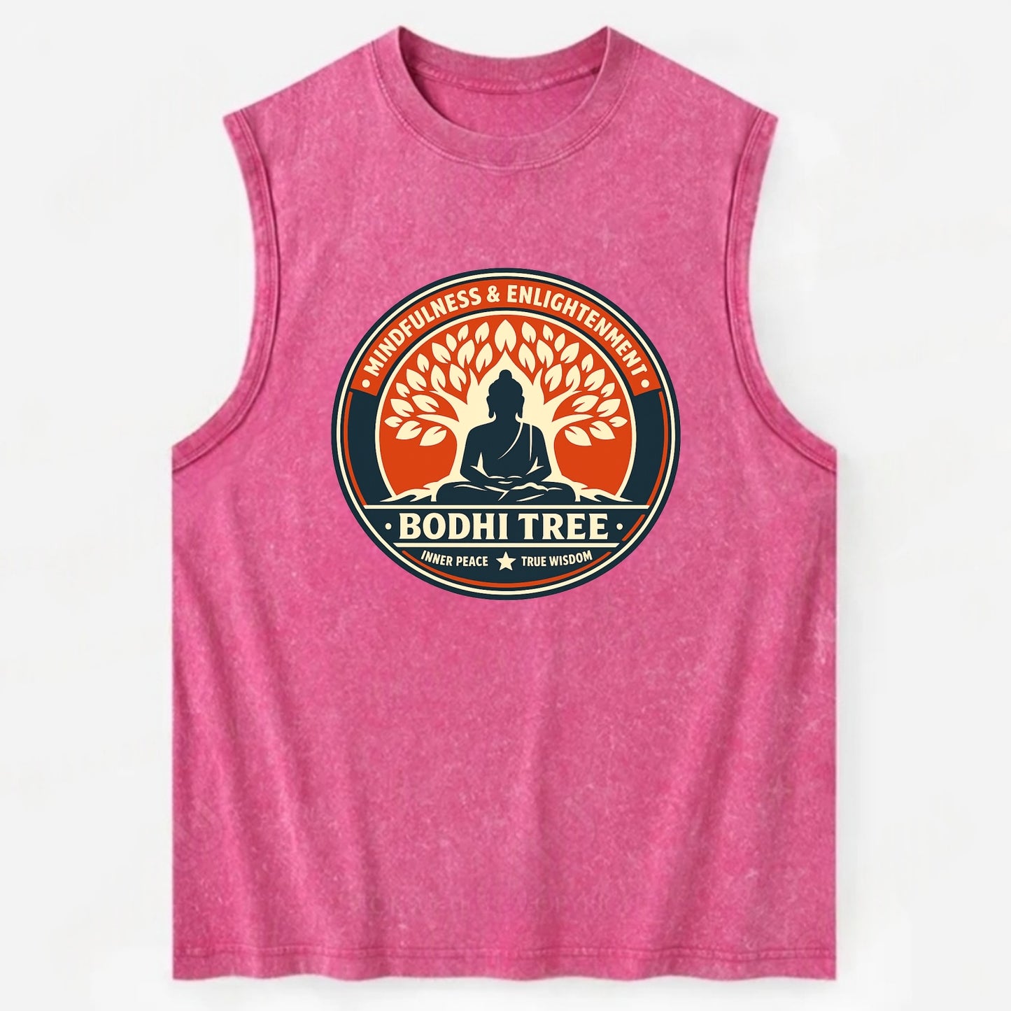 Zen Harmony Emblem - Vintage Washed Tank - Pink