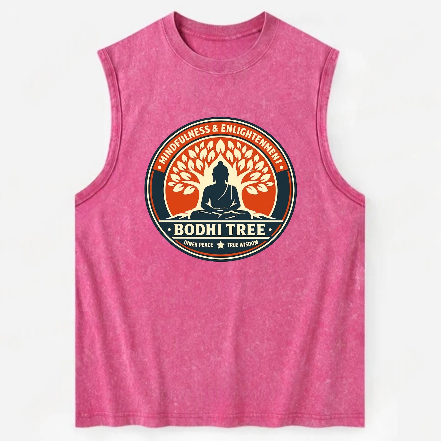 Zen Harmony Emblem - Vintage Washed Tank - Pink