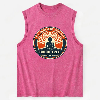 Zen Harmony Emblem - Vintage Washed Tank - Pink