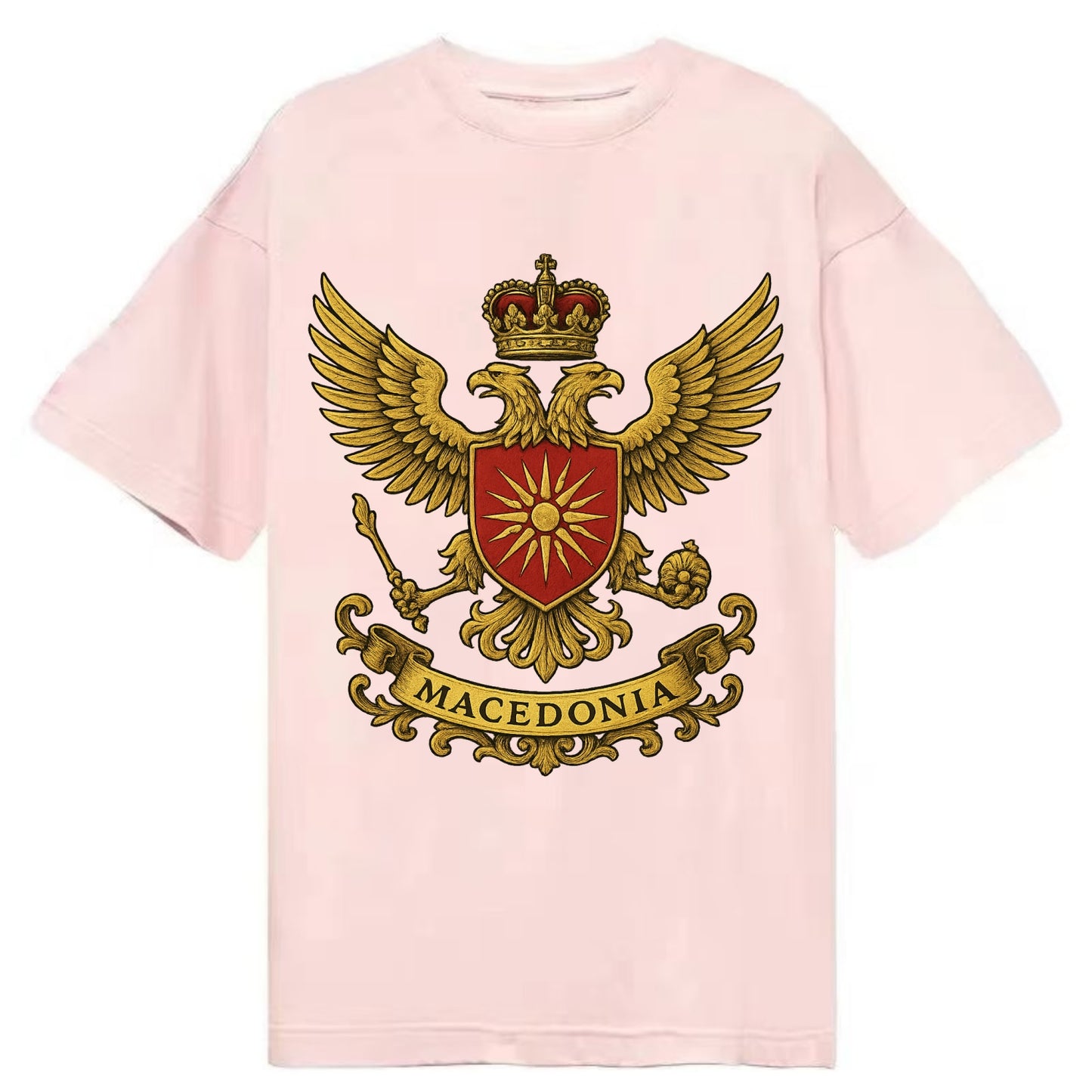 Macedonia Heritage Badge  - Classic T-shirt - Pink