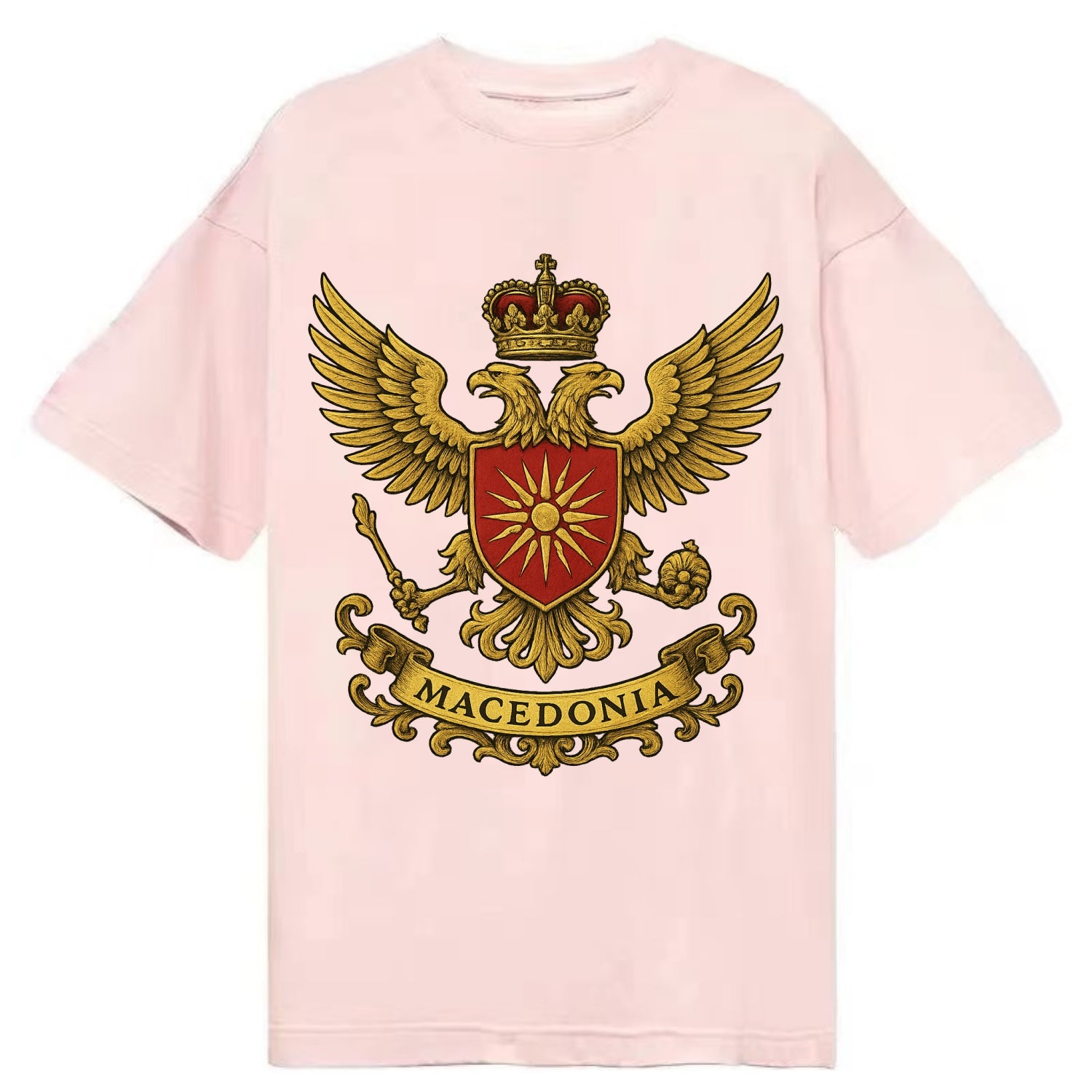 Macedonia Heritage Badge  - Classic T-shirt - Pink