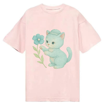 Aqua Kitten - Classic T-shirt - Pink