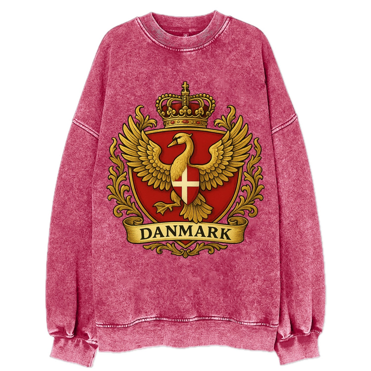 Denmark Heritage Badge  - Vintage Sweatshirt - Pink