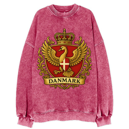Denmark Heritage Badge  - Vintage Sweatshirt - Pink