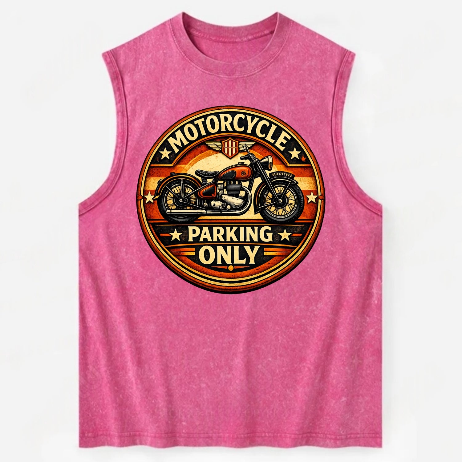 Motorcycle Parking Only - Vintage Washed Tank - Pink