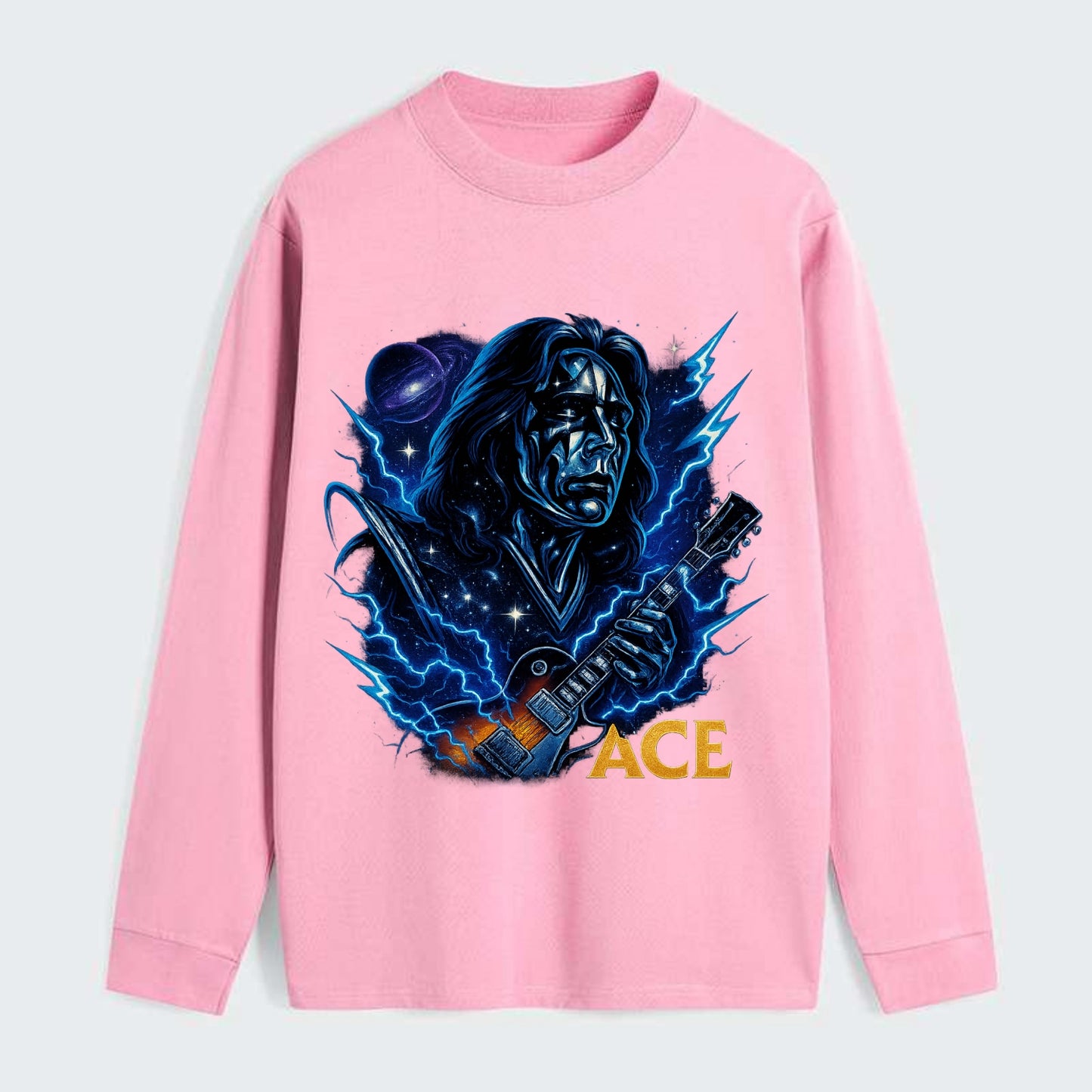Cosmic Chrome Portrait - Classic Long Sleeve Shirt - Pink