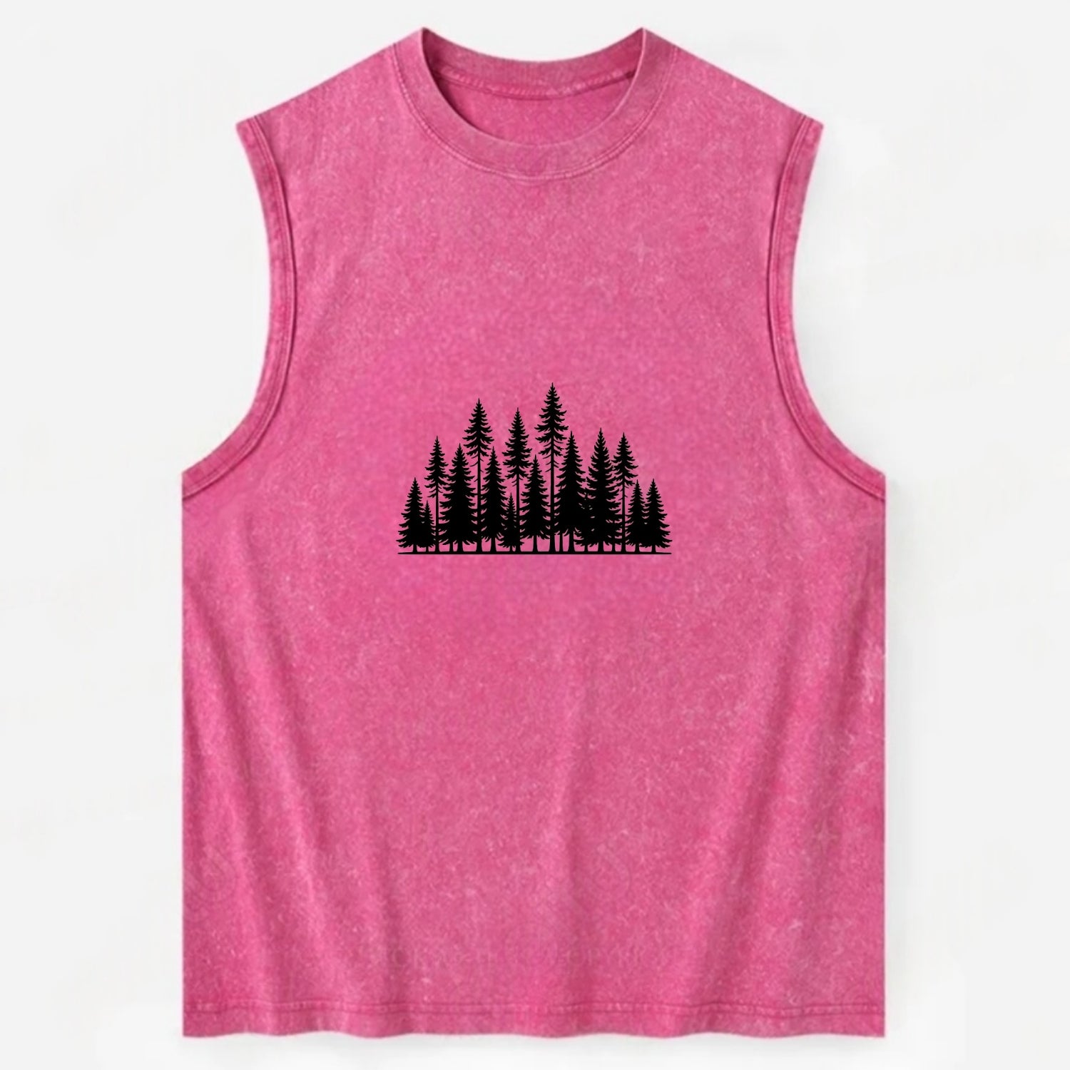 Pine Forest - Vintage Washed Tank - Pink