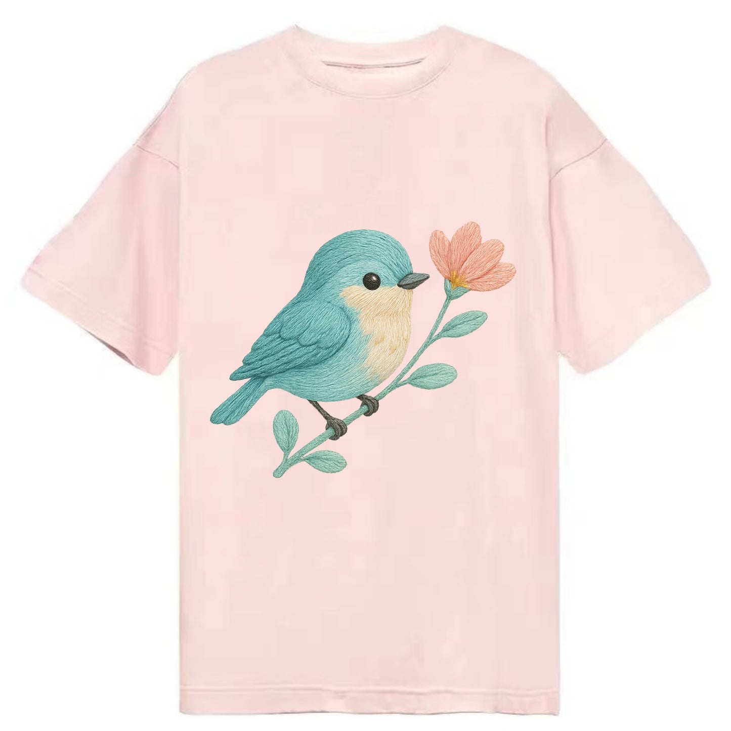 Aqua Chickadee - Classic T-shirt - Pink