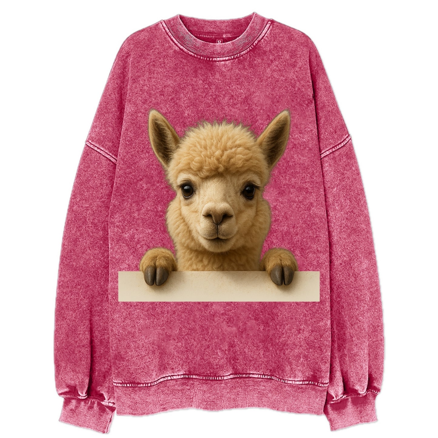 Alpaca  - Vintage Sweatshirt - Pink