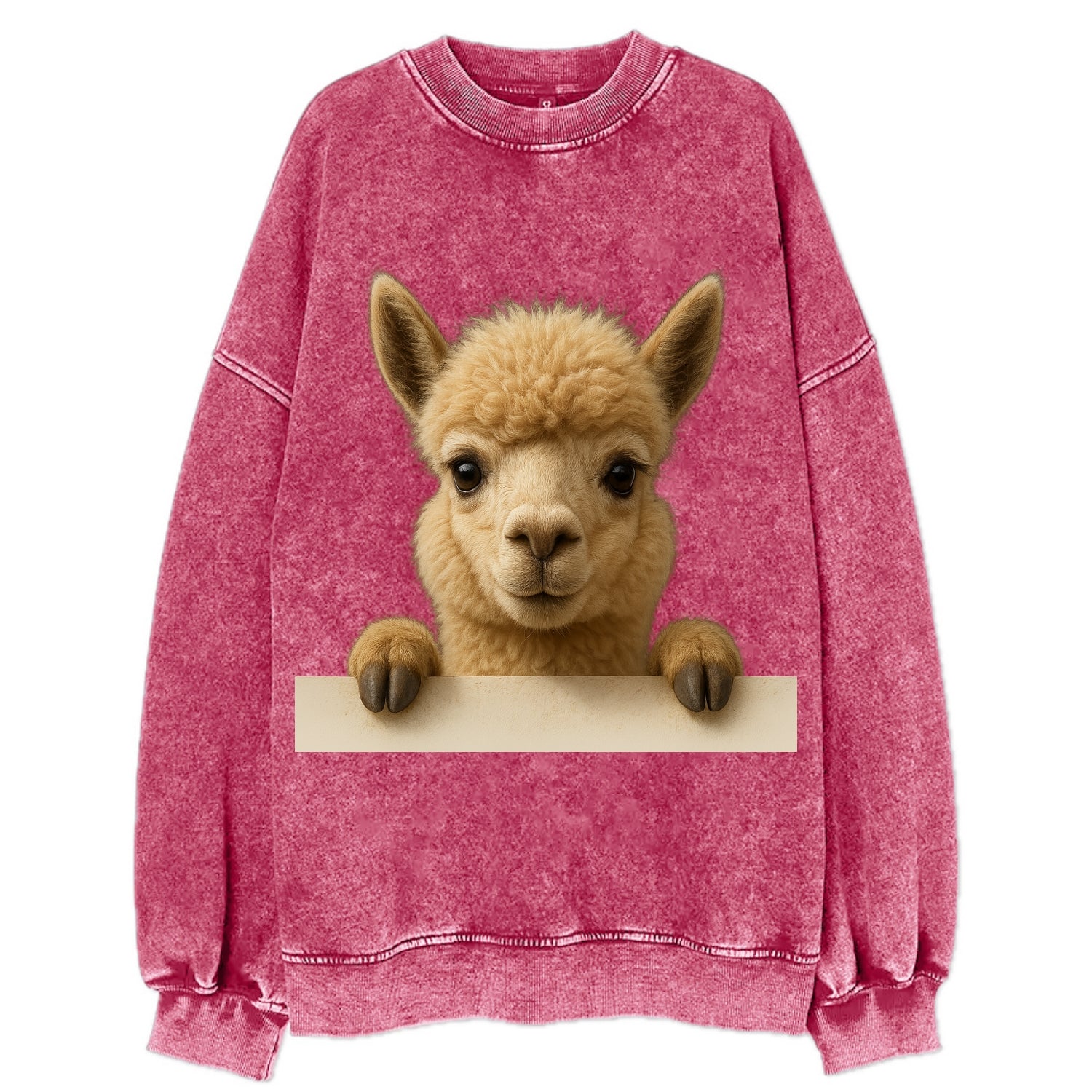 Alpaca  - Vintage Sweatshirt - Pink