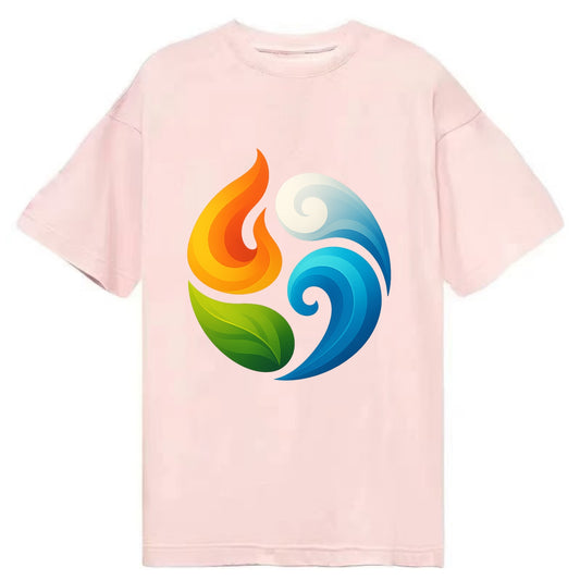 Four Elements Dance - Fire orange, water - Classic T-shirt - Pink