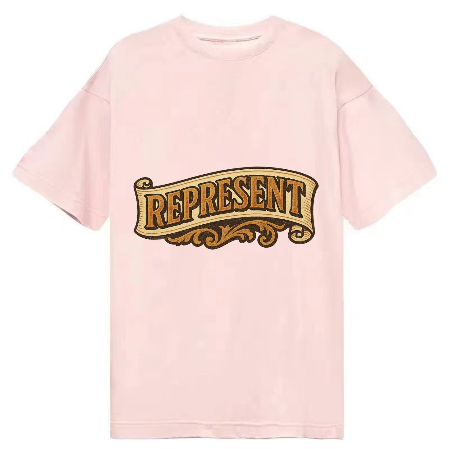 Bold typography design - "REPRESENT" - showing where you from - Classic T-shirt - Pink