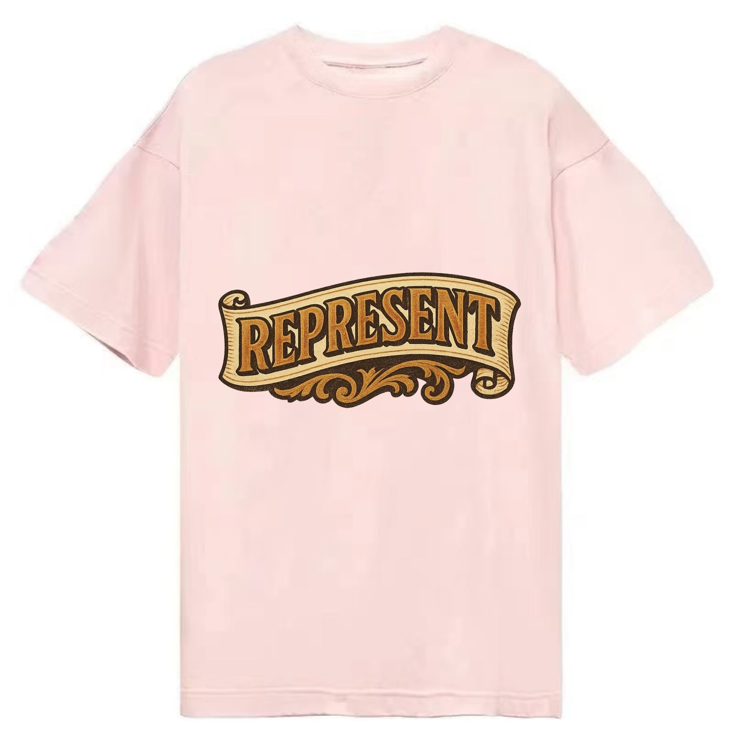 Bold typography design - "REPRESENT" - showing where you from - Classic T-shirt - Pink