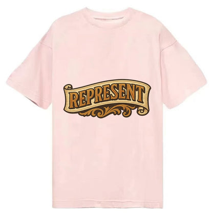 Bold typography design - "REPRESENT" - showing where you from - Classic T-shirt - Pink