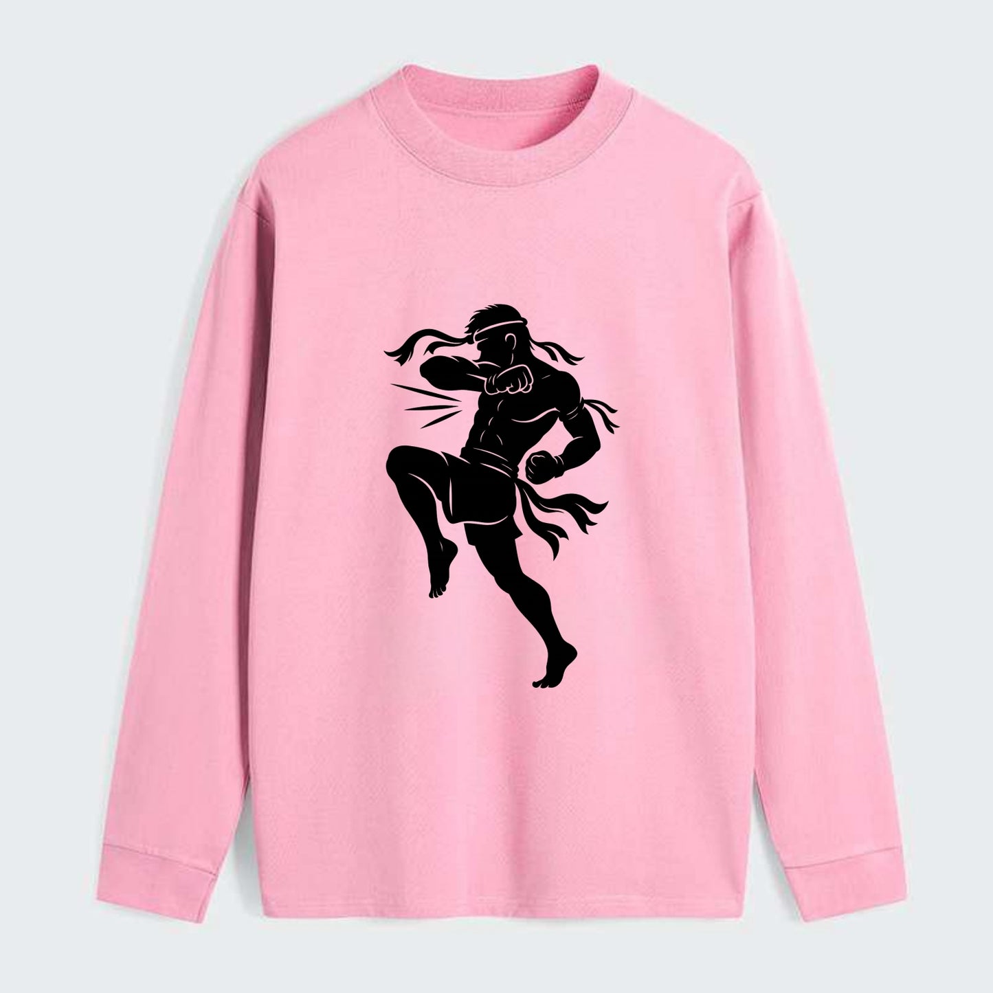 Thai Muay Thai fighter elbow strike - Classic Long Sleeve Shirt - Pink