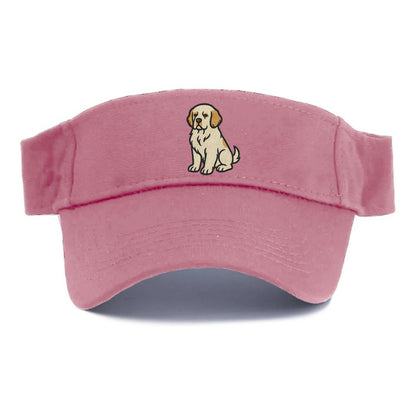 Clumber Spaniel - White with lemon markings embroidered pose - Visor - Pink