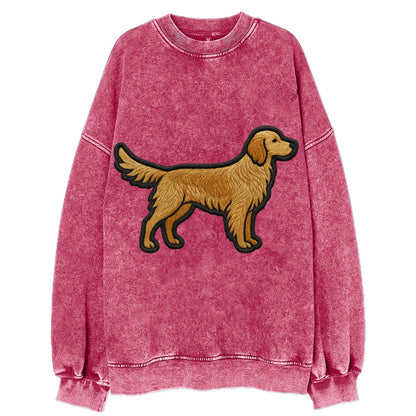 English Setter - Trendy feathered design - Vintage Sweatshirt - Pink